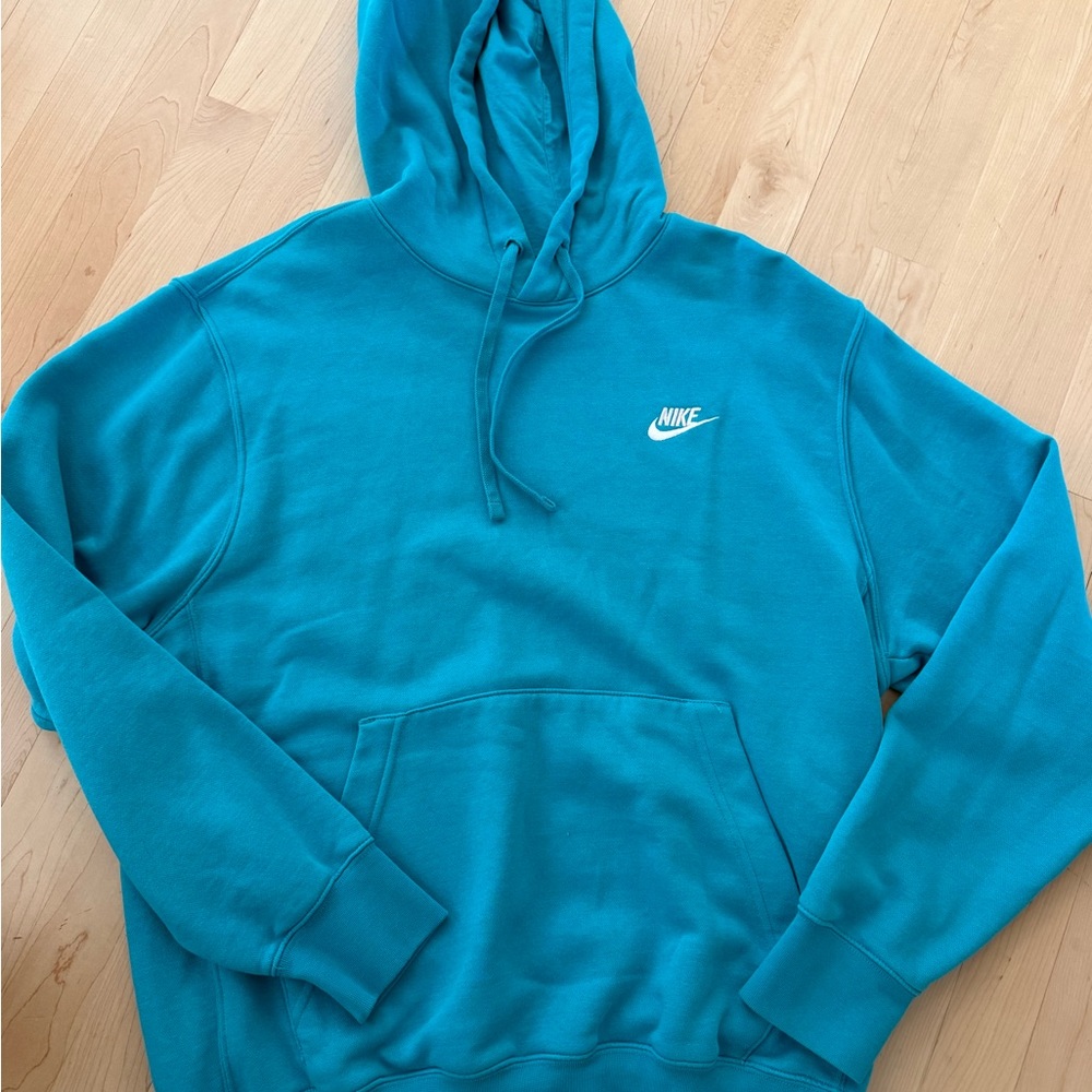 Nike Men's Teal Pullover Hoodie